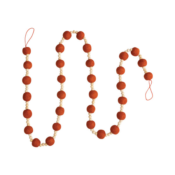 6' Brown Bead Novelty Garland AllModern